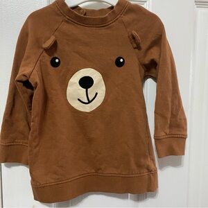EUC H&M Brown Bear Face Kids Sweatshirt